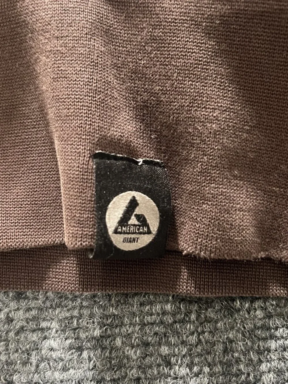 American Giant Full Zip Hoodie Mens Brown Hooded Sweatshirt